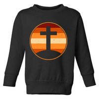 Retro Cross Sunset Toddler Sweatshirt
