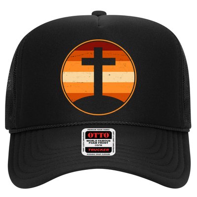 Retro Cross Sunset Trucker Hat