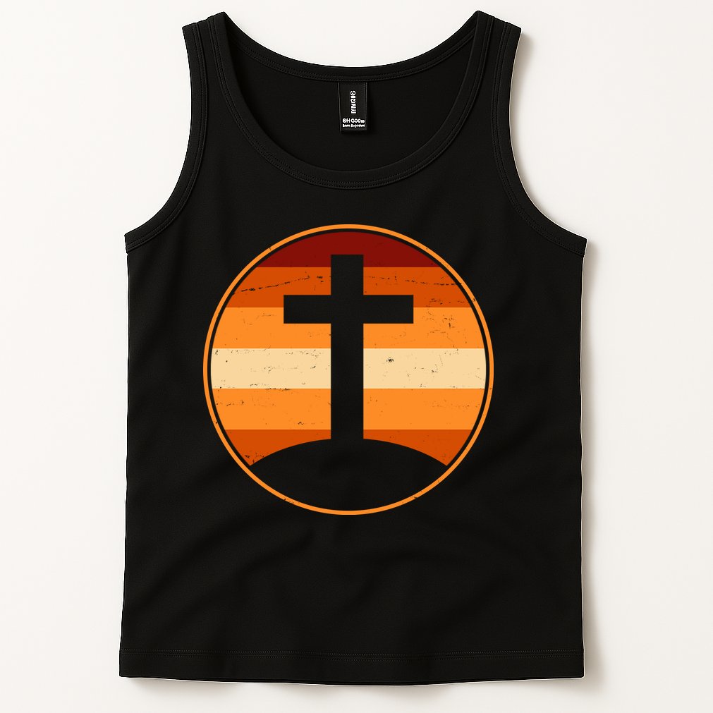 Retro Cross Sunset Tank Top