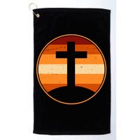 Retro Cross Sunset Golf Towel