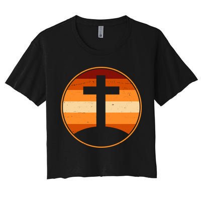 Retro Cross Sunset Crop Top