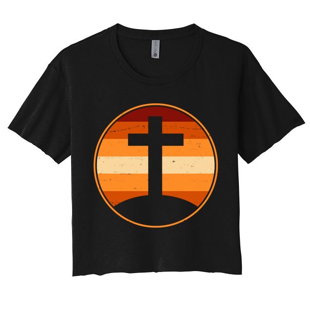 Retro Cross Sunset Crop Top