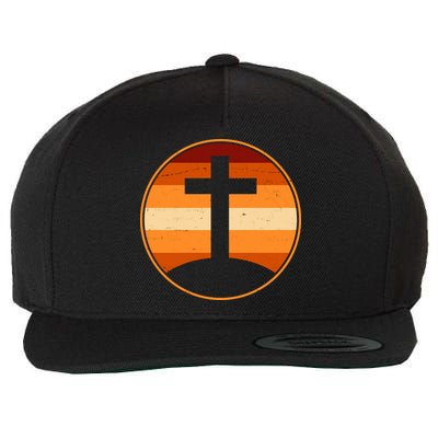 Retro Cross Sunset Wool Snapback Cap