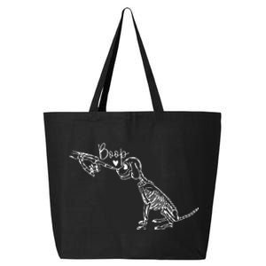 Retro Cute Skeleton Hand Boop Dog Funny Halloween 25L Jumbo Tote