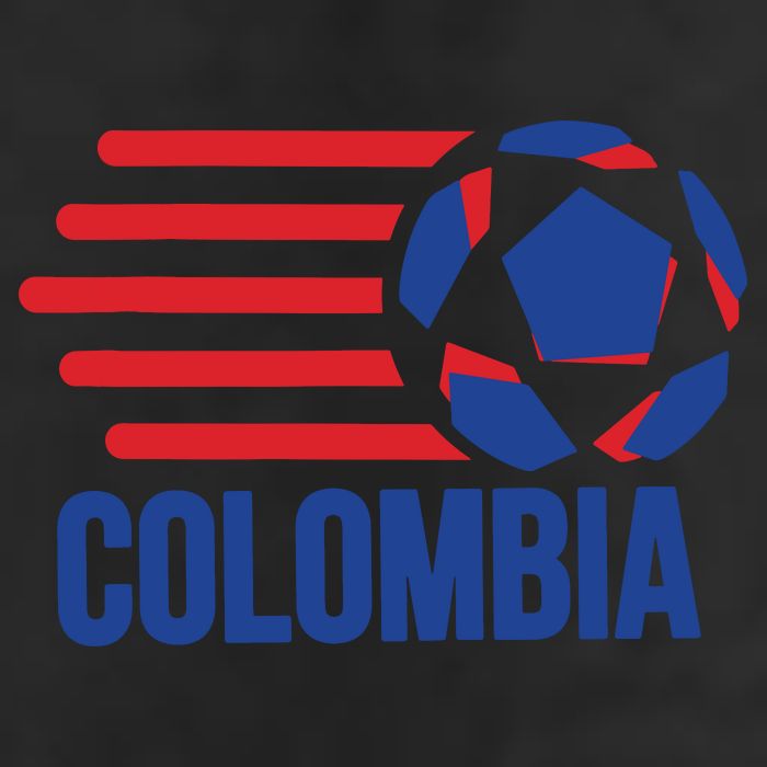 Retro Colombia Soccer 2018 7 Panel Mesh Trucker Snapback Hat