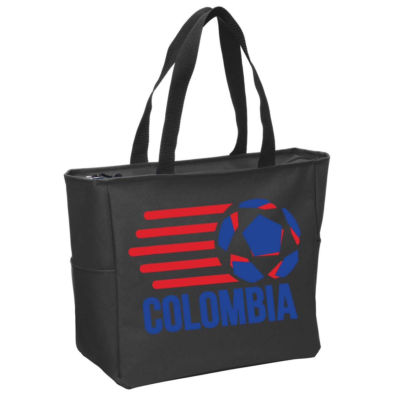 Retro Colombia Soccer 2018 Zip Tote Bag