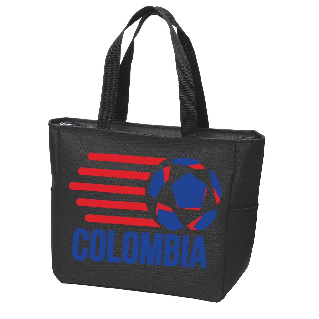 Retro Colombia Soccer 2018 Zip Tote Bag