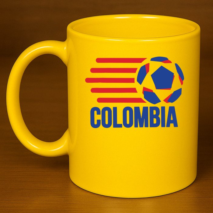 Retro Colombia Soccer 2018 11oz C Handle Ceramic Mug