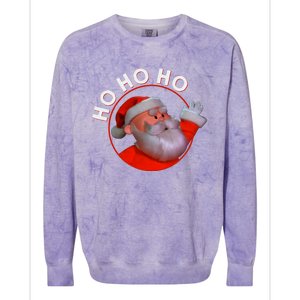 Retro Christmas Special Santa Ho Ho Ho Merry Christmas Colorblast Crewneck Sweatshirt