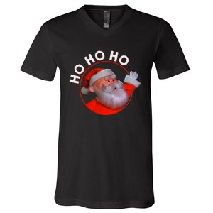 Retro Christmas Special Santa Ho Ho Ho Merry Christmas V-Neck T-Shirt