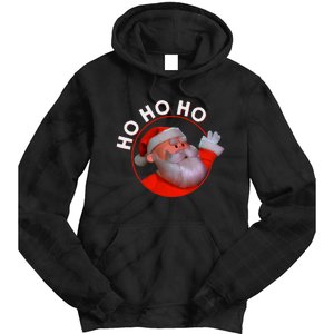 Retro Christmas Special Santa Ho Ho Ho Merry Christmas Tie Dye Hoodie