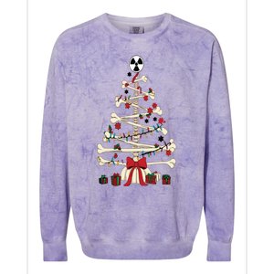 Radiology Christmas Skeleton Christmas Tree Colorblast Crewneck Sweatshirt