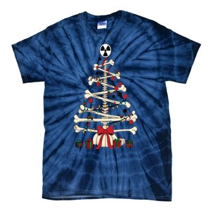 Radiology Christmas Skeleton Christmas Tree Tie-Dye T-Shirt