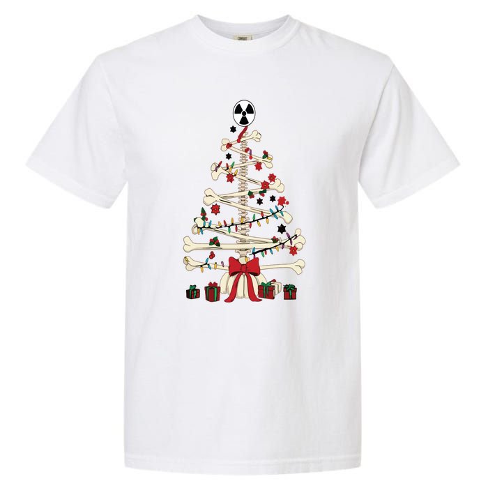 Radiology Christmas Skeleton Christmas Tree Garment-Dyed Heavyweight T-Shirt