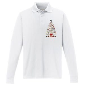 Radiology Christmas Skeleton Christmas Tree Performance Long Sleeve Polo