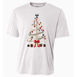 Radiology Christmas Skeleton Christmas Tree Cooling Performance Crew T-Shirt