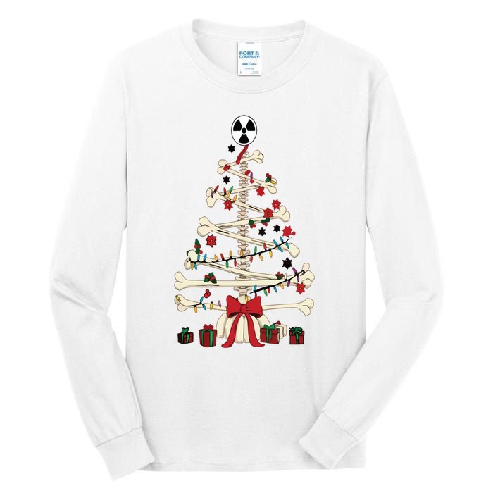 Radiology Christmas Skeleton Christmas Tree Tall Long Sleeve T-Shirt