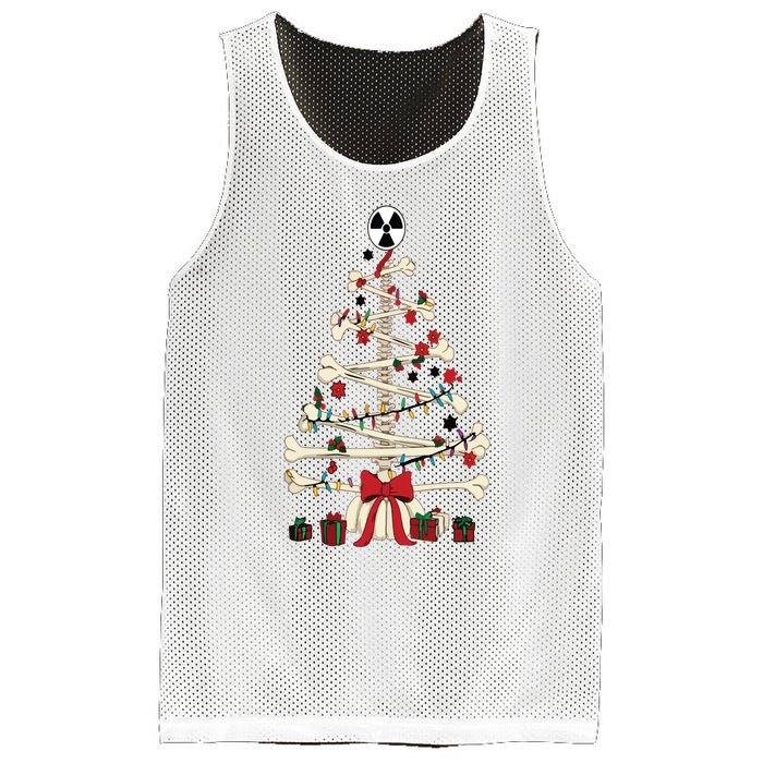 Radiology Christmas Skeleton Christmas Tree Mesh Reversible Basketball Jersey Tank