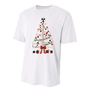 Radiology Christmas Skeleton Christmas Tree Performance Sprint T-Shirt