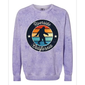 Riverside California Sasquatch Graphic Colorblast Crewneck Sweatshirt