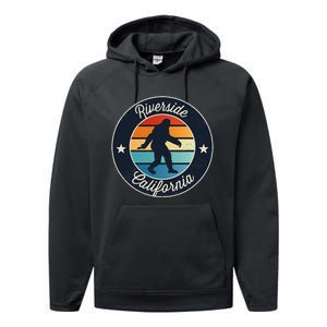 Riverside California Sasquatch Graphic Performance Fleece Hoodie