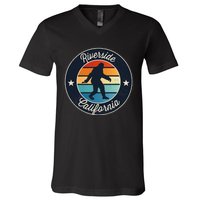 Riverside California Sasquatch Graphic V-Neck T-Shirt