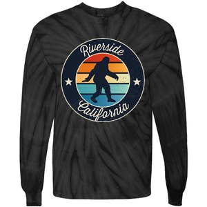 Riverside California Sasquatch Graphic Tie-Dye Long Sleeve Shirt