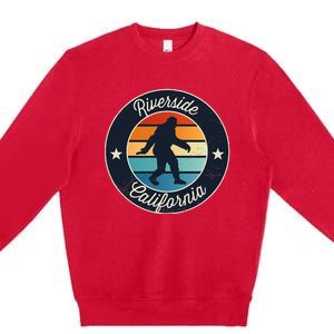 Riverside California Sasquatch Graphic Premium Crewneck Sweatshirt