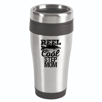 Reel Cool Step Mom Fishing Outdoor Angler Gift 16oz Travel Tumbler