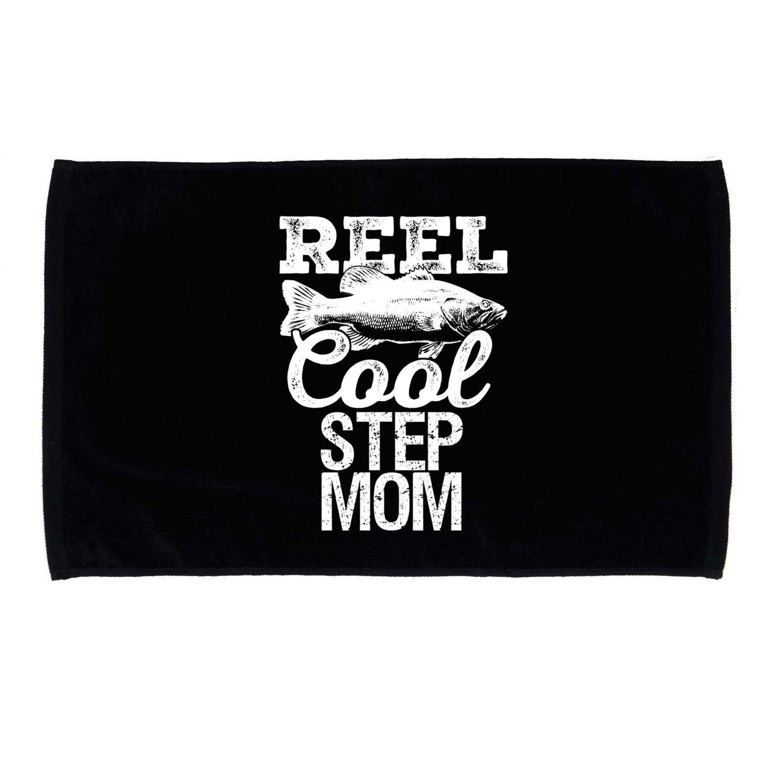 Reel Cool Step Mom Fishing Outdoor Angler Gift Microfiber Hand Towel