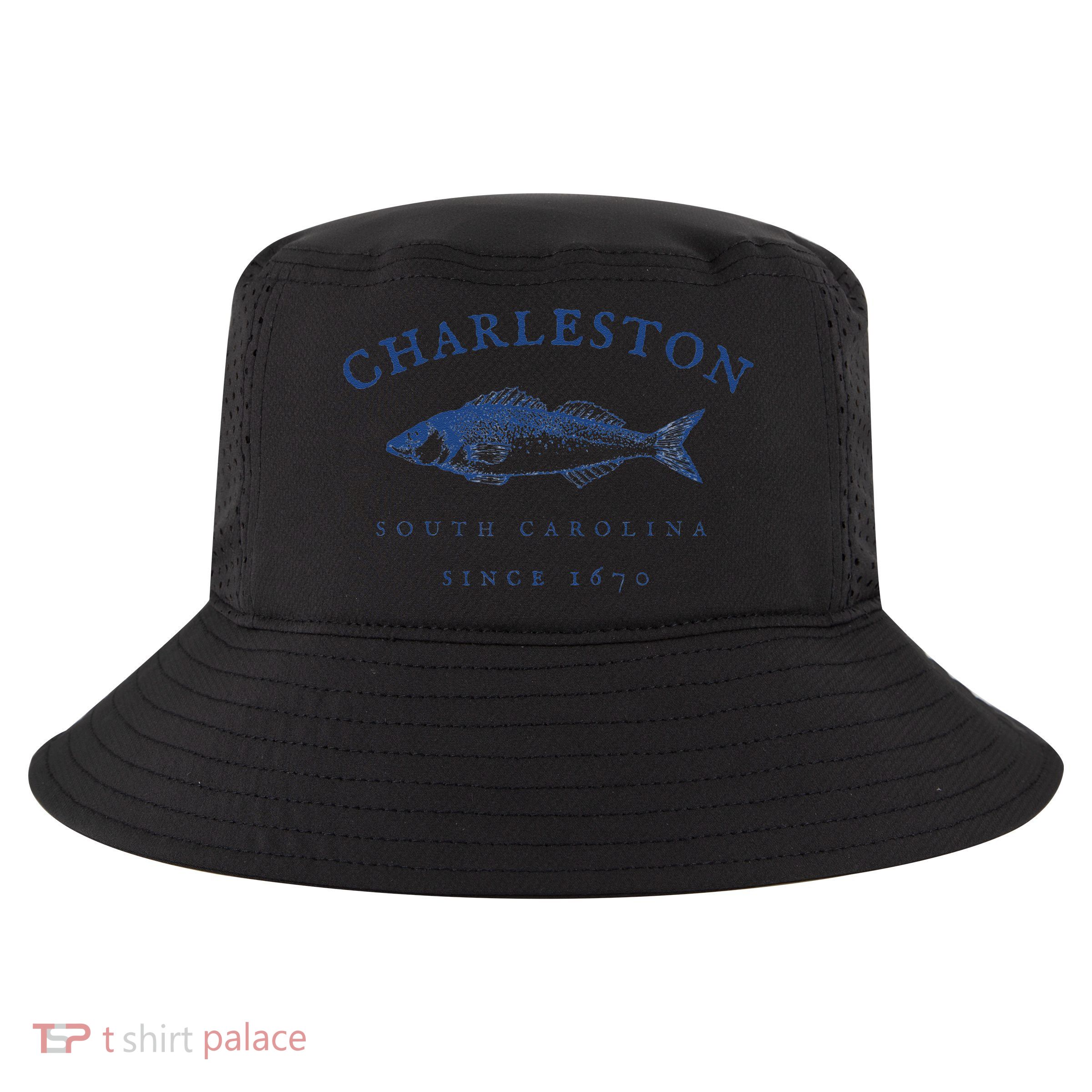 Retro Charleston South Carolina Fishing Cool Comfort Performance Bucket Hat