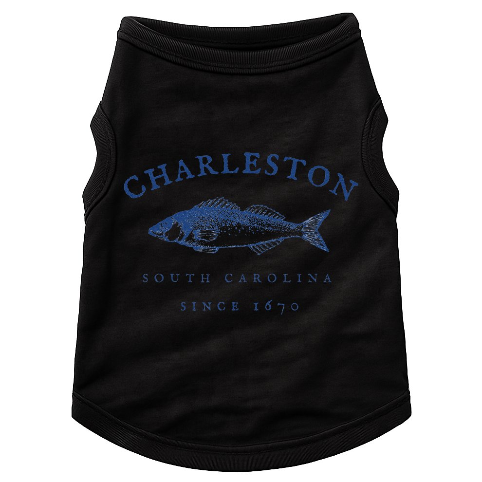 Retro Charleston South Carolina Fishing Doggie Tank