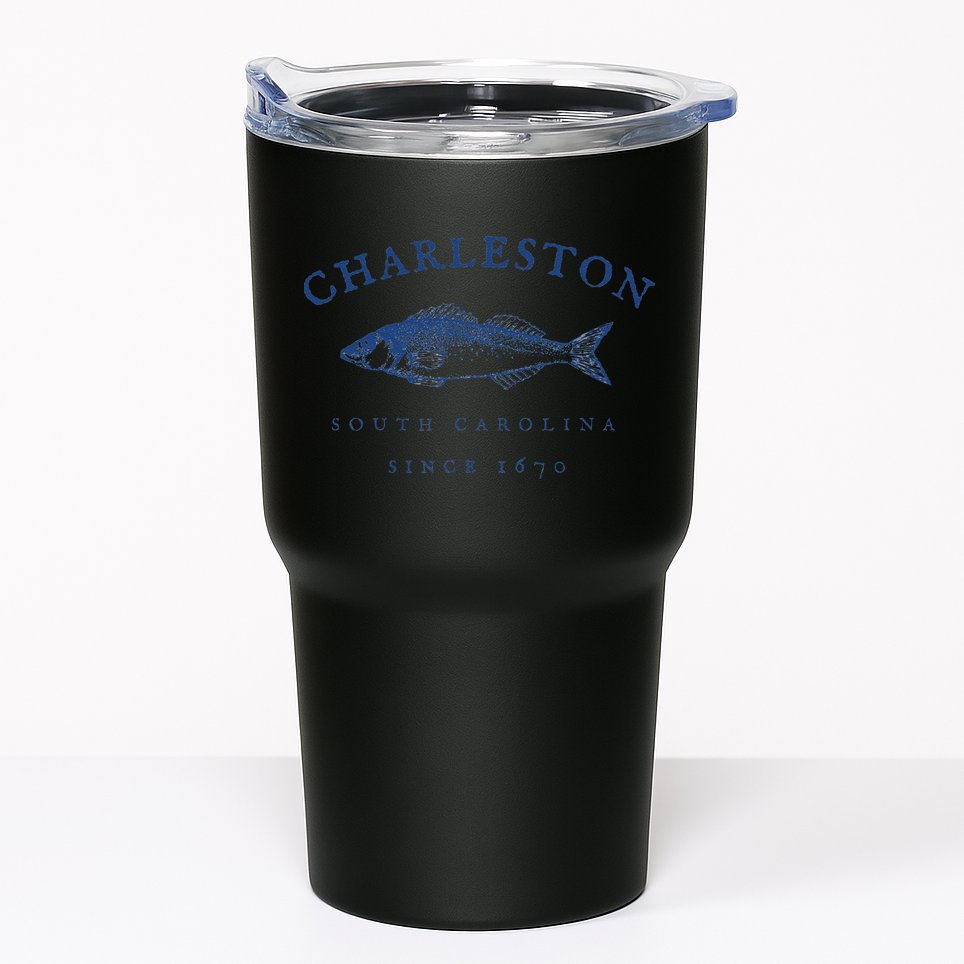 Retro Charleston South Carolina Fishing Tumbler