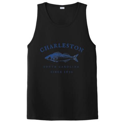 Retro Charleston South Carolina Fishing PosiCharge Competitor Tank