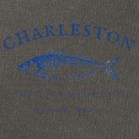 Retro Charleston South Carolina Fishing Cotton Canvas Backpack