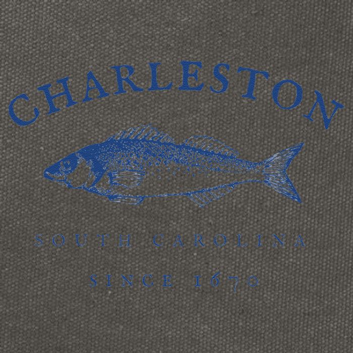 Retro Charleston South Carolina Fishing Cotton Canvas Backpack