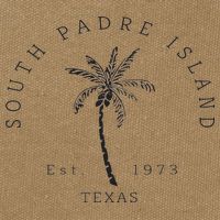 Retro Cool South Padre Island Original Texas Beach Palm Tree Cotton Canvas Backpack