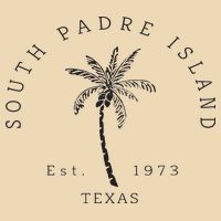 Retro Cool South Padre Island Original Texas Beach Palm Tree Drawstring Bag