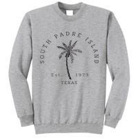 Retro Cool South Padre Island Original Texas Beach Palm Tree Tall Sweatshirt