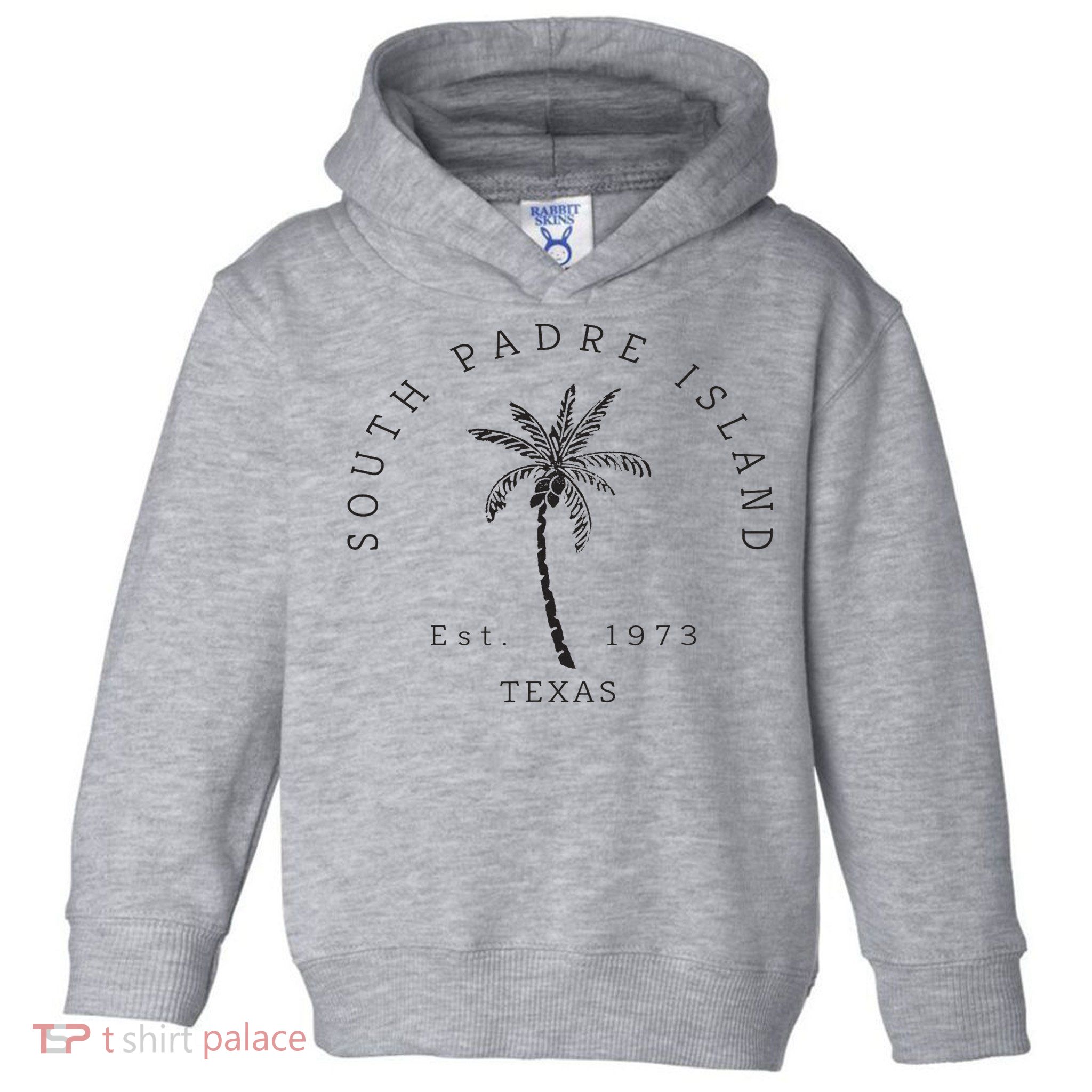 Retro Cool South Padre Island Original Texas Beach Palm Tree Toddler Hoodie