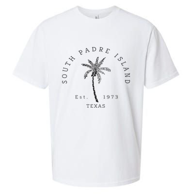 Retro Cool South Padre Island Original Texas Beach Palm Tree Sueded Cloud Jersey T-Shirt