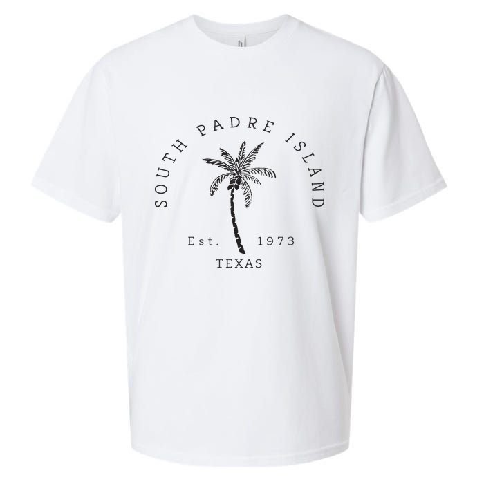 Retro Cool South Padre Island Original Texas Beach Palm Tree Sueded Cloud Jersey T-Shirt