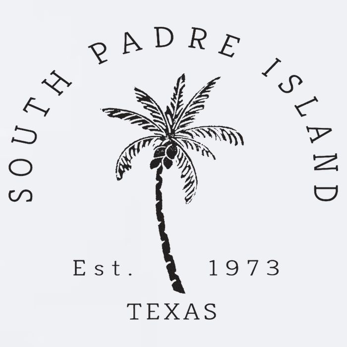 Retro Cool South Padre Island Original Texas Beach Palm Tree Sueded Cloud Jersey T-Shirt