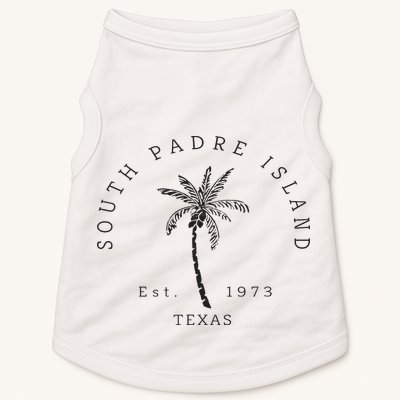 Retro Cool South Padre Island Original Texas Beach Palm Tree Doggie Tank