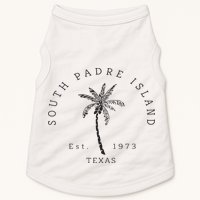 Retro Cool South Padre Island Original Texas Beach Palm Tree Doggie Tank