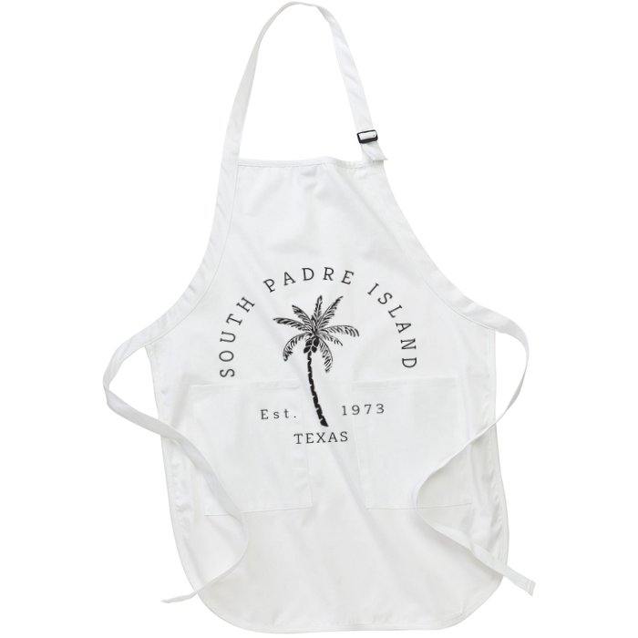 Retro Cool South Padre Island Original Texas Beach Palm Tree Apron
