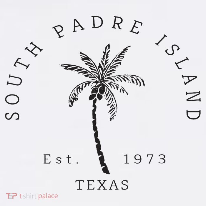 Retro Cool South Padre Island Original Texas Beach Palm Tree Apron