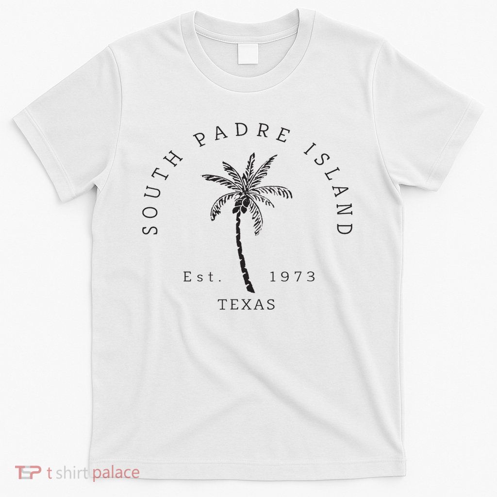 Retro Cool South Padre Island Original Texas Beach Palm Tree T-Shirt