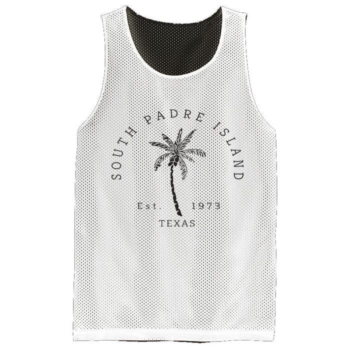 Retro Cool South Padre Island Original Texas Beach Palm Tree Mesh Reversible Basketball Jersey Tank