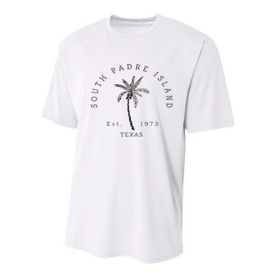 Retro Cool South Padre Island Original Texas Beach Palm Tree Youth Performance Sprint T-Shirt